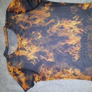 Mesh Top Shirt See through